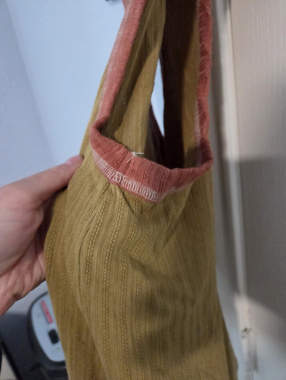 EARTHBOUND Olive Ribbed Tank with Rust Trim Size Medium - Picture 5 of 7